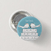 Tortelduifjes Ronde Button 3,2 Cm (Voorkant /achterkant)