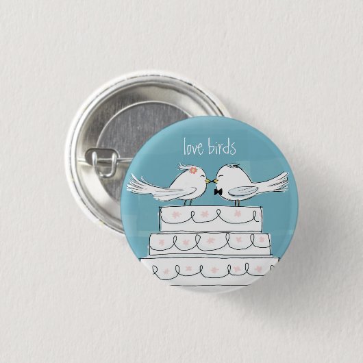 Tortelduifjes Ronde Button 3,2 Cm (Voorkant /achterkant)