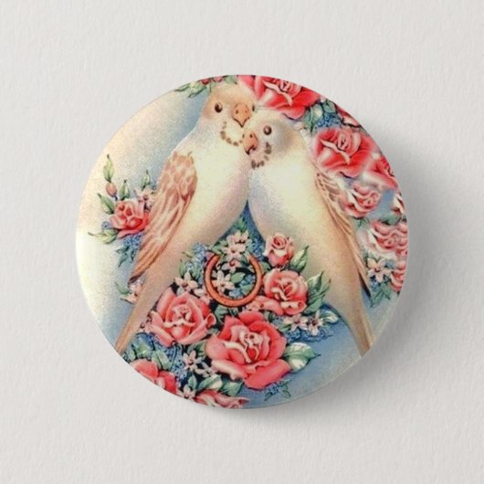 Tortelduifjes Ronde Button 5,7 Cm (Voorkant)