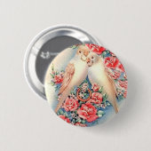 Tortelduifjes Ronde Button 5,7 Cm (Voorkant /achterkant)