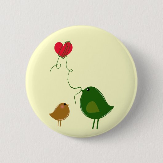 Tortelduifjes Ronde Button 5,7 Cm (Voorkant)