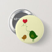 Tortelduifjes Ronde Button 5,7 Cm (Voorkant /achterkant)