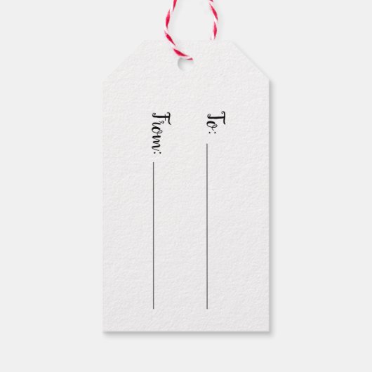 Tortelduifjes Rood en Wit Scandinavische Vogels Cadeaulabel (Achterkant)