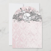  Tortelduifjes Roze eik lebbel bruiloft Kaart (Achterkant)