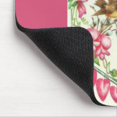 Tortelduifjes Roze  Valentijnsdag Muismat (Hoek)