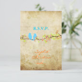 TORTELDUIFJES, RSVP's/DIY-kleur RSVP Kaartje (Staand voorkant)