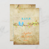 TORTELDUIFJES, RSVP's/DIY-kleur RSVP Kaartje (Voorkant / Achterkant)