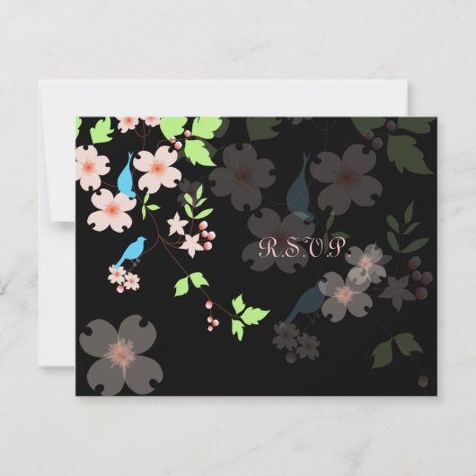 Tortelduifjes RSVPs vereisen 5x7 Uitnodigingen (Voorkant)