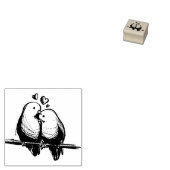 Tortelduifjes Rubbir Stamp Rubberstempel (Gestempeld)