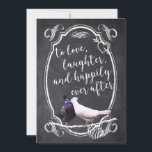 Tortelduifjes Rustic Chalkboard Wedding Kaart<br><div class="desc">Tortelduifjes Rustic Chalkboard Wedding Invitations.</div>