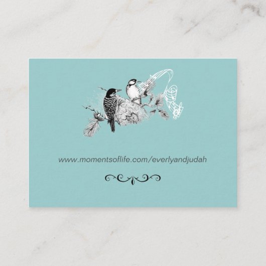  Tortelduifjes Rustieke spechten RSVP Informatiekaartje (Achterkant)