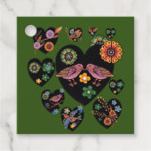 Tortelduifjes Scandinavian Folk Art Bedankjes Labels (Voorkant)