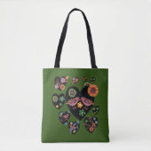 Tortelduifjes Scandinavian Folk Art Tote Bag (Voorkant)