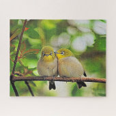 Tortelduifjes schilderen legpuzzel (Horizontaal)