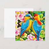 Tortelduifjes Schitterende kleur Kaart (Voorkant / Achterkant)