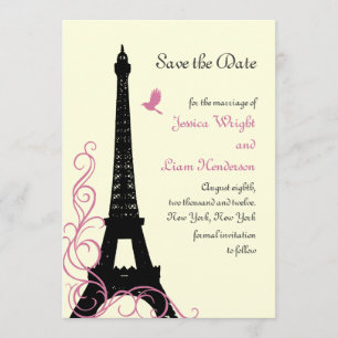 Tortelduifjes Sla de datum op (niet wit) Save The Date