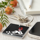 ****TORTELDUIFJES**** SLEUTELHANGER (RUIMTE OM EEN (Voorkant Rechts)