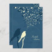 Tortelduifjes Song Wedding Invitation Kaart (Voorkant / Achterkant)