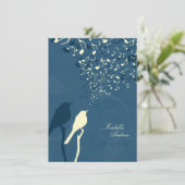 Tortelduifjes Song Wedding Invitation Kaart (Staand voorkant)