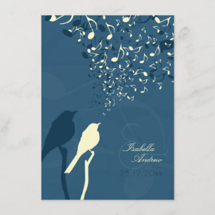 Tortelduifjes Song Wedding Invitation Kaart