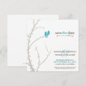 Tortelduifjes sparen de Aankondiging van de Datum  (Voorkant / Achterkant)