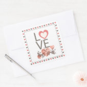 Tortelduifjes Square Sticker (Envelop)
