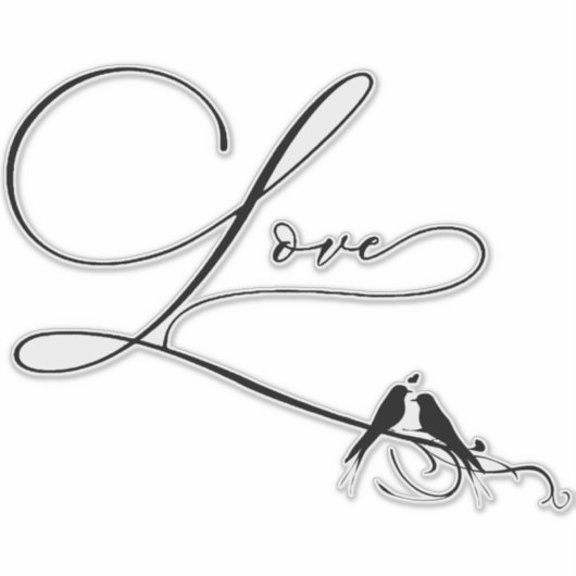 Tortelduifjes Sticker (Voorkant)