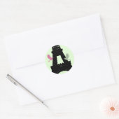 Tortelduifjes sticker (groen) (Envelop)