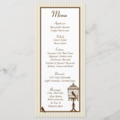 Tortelduifjes Tan/Brown Wedding Menu (Voorkant)