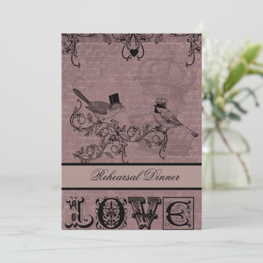 Tortelduifjes tijdens het huwelijk kaart (Staand voorkant)