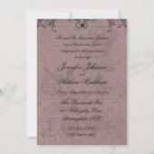 Tortelduifjes tijdens het huwelijk kaart (Achterkant)