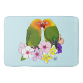 Tortelduifjes tropische bloemen badmat (Voorkant)