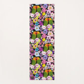 Tortelduifjes tropische bloemen yogamat (Voorkant)