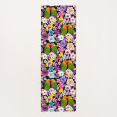 Tortelduifjes tropische bloemen yogamat (Achterkant)