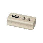 Tortelduifjes trouwadres rubberen stempel (Stempel)