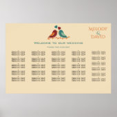 Tortelduifjes Trouwstoel Grafiek Poster (Voorkant)