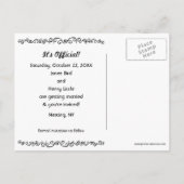 Tortelduifjes Trouwtaart Kus Save the Date Aankondigingskaart (Achterkant)