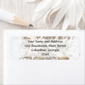 Tortelduifjes, twee witte doven Etiket (Insitu)