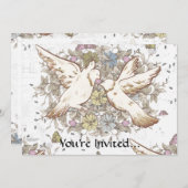 Tortelduifjes, twee witte doven Kaart (Voorkant / Achterkant)