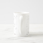  Tortelduifjes, twee witte doven Porselein Kop (Achterkant)