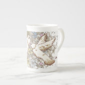 Tortelduifjes, twee witte doven Porselein Kop (Voorkant rechts)