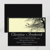 Tortelduifjes, uitnodiging briefkaart (Voorkant / Achterkant)