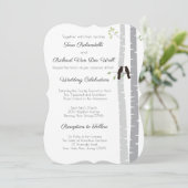 Tortelduifjes Uitnodiging tot bruiloft 5,5 x 8,5 i (Staand voorkant)