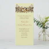 Tortelduifjes - uitnodiging tot weduwschap (Staand voorkant)