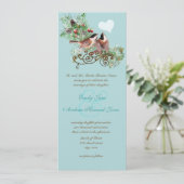 Tortelduifjes - uitnodiging tot weduwschap (Staand voorkant)