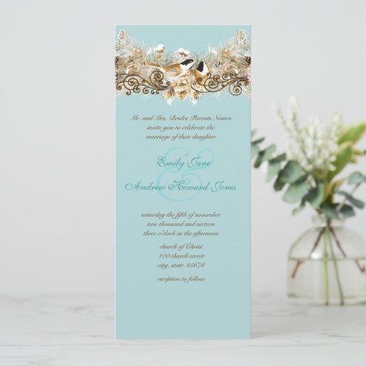  Tortelduifjes - uitnodiging tot weduwschap (Staand voorkant)