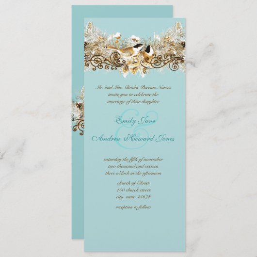  Tortelduifjes - uitnodiging tot weduwschap (Voorkant / Achterkant)