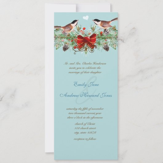 Tortelduifjes - uitnodiging tot weduwschap (Voorkant)