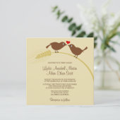 Tortelduifjes Unieke Creative Country Weddenschap Kaart (Staand voorkant)