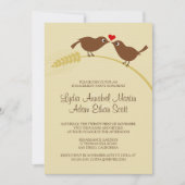 Tortelduifjes Unieke Rustige Engagement Party Kaart (Voorkant)